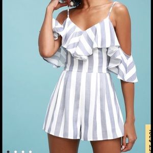 Off-the-Shoulder Romper, Size Small